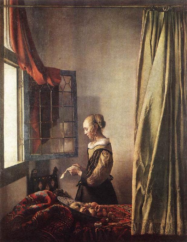 VERMEER VAN DELFT, Jan Girl Reading a Letter at an Open Window t oil painting image